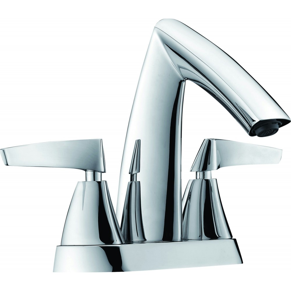 ALFI brand AB1003-PC Polished Chrome Two-Handle 4'' Centerset Bathroom Faucet