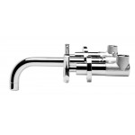 ALFI brand Polished Chrome 8" Widespread Wall-Mounted Cross Handle Faucet