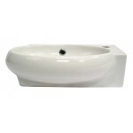 ALFI brand AB107 Small White Wall Mounted Ceramic Bathroom Sink Basin