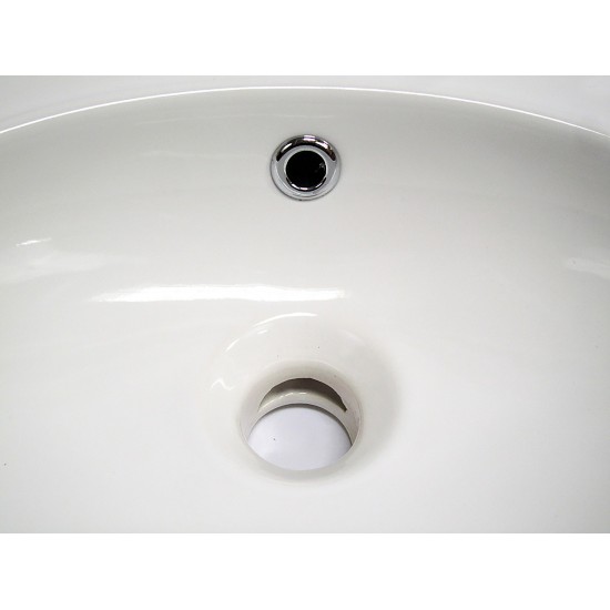 ALFI brand AB107 Small White Wall Mounted Ceramic Bathroom Sink Basin