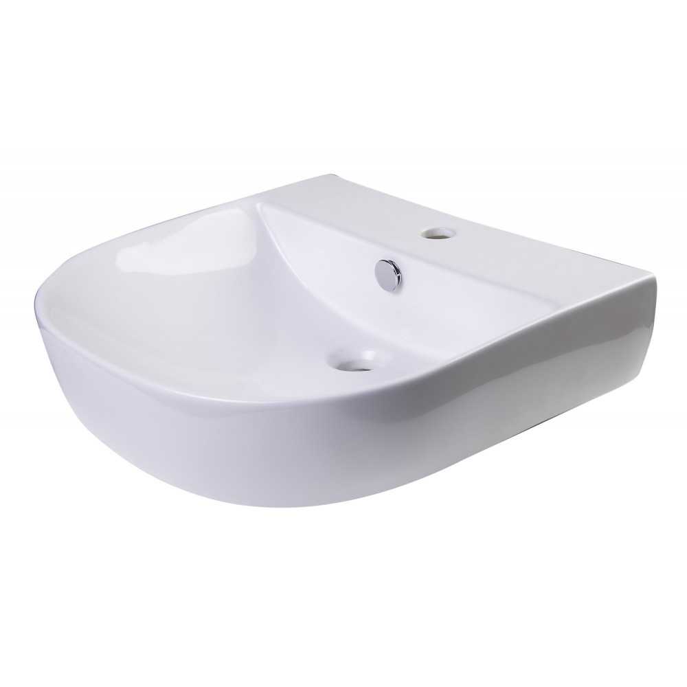 ALFI brand AB110 20" White D-Bowl Porcelain Wall Mounted Bath Sink ALFI brand AB110 20" White D-Bowl Porcelain Wall Mounted Bath Sink