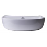 ALFI brand AB110 20" White D-Bowl Porcelain Wall Mounted Bath Sink