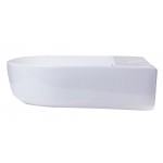 ALFI brand AB110 20" White D-Bowl Porcelain Wall Mounted Bath Sink