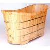 ALFI brand AB1105 63" Free Standing Cedar Wooden Bathtub
