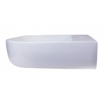 ALFI brand AB112 28" White D-Bowl Porcelain Wall Mounted Bath Sink