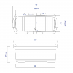 ALFI brand 65" 2 Person Free Standing Wooden Bathtub with Fixtures & Headrests
