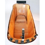 ALFI brand AB1148 59" Free Standing Wooden Bathtub with Chrome Tub Filler