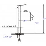 ALFI brand Tall Polished Chrome Single Lever Bathroom Faucet