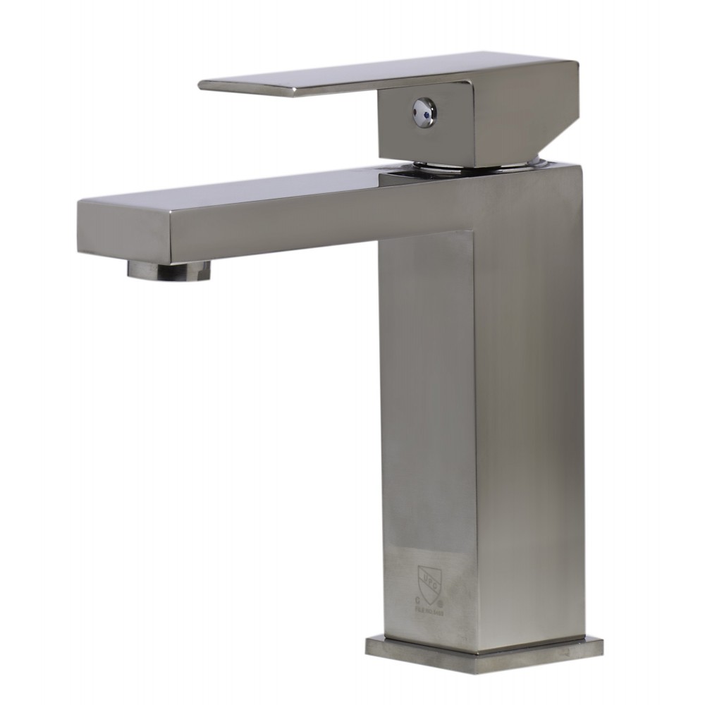 ALFI brand AB1229-BN Brushed Nickel Square Single Lever Bathroom Faucet ALFI brand AB1229-BN Brushed Nickel Square Single Lever Bathroom Faucet
