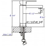 ALFI brand AB1229-BN Brushed Nickel Square Single Lever Bathroom Faucet