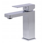 ALFI brand AB1229-PC Polished Chrome Square Single Lever Bathroom Faucet