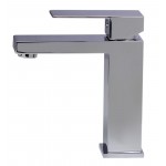 ALFI brand AB1229-PC Polished Chrome Square Single Lever Bathroom Faucet