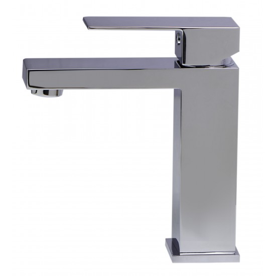 ALFI brand AB1229-PC Polished Chrome Square Single Lever Bathroom Faucet