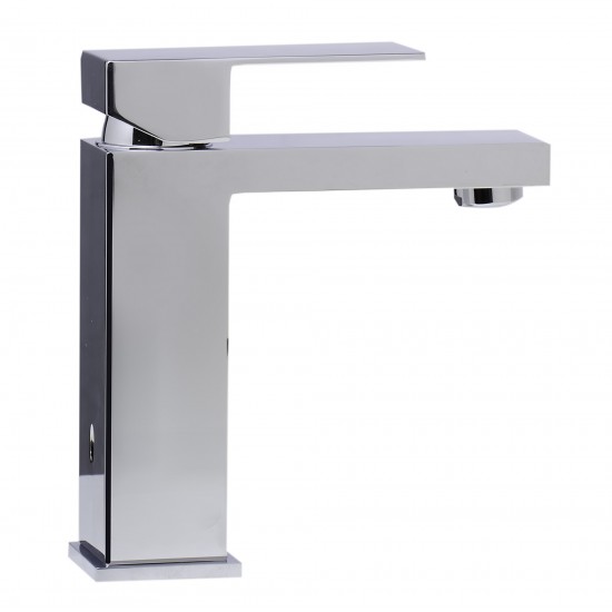 ALFI brand AB1229-PC Polished Chrome Square Single Lever Bathroom Faucet