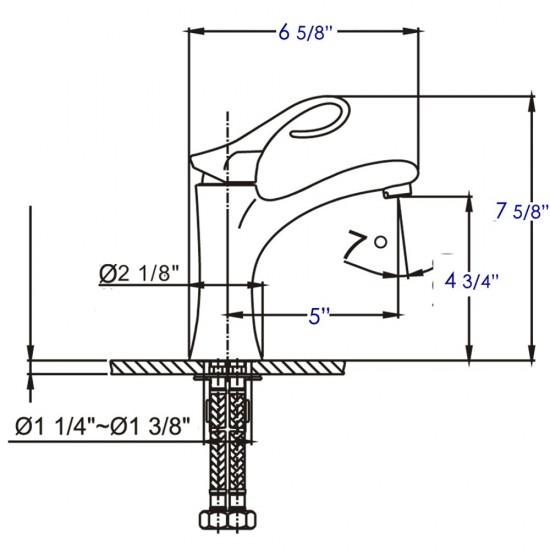 ALFI brand AB1295-BN Brushed Nickel Single Lever Bathroom Faucet