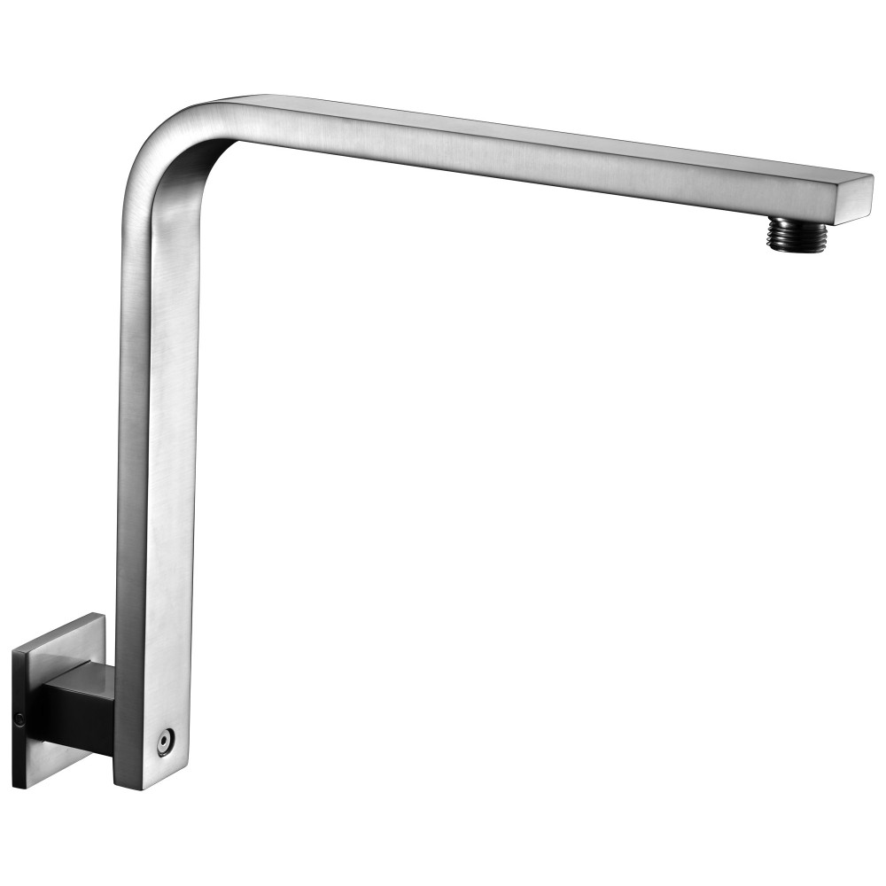 ALFI brand AB12GSW-BN Brushed Nickel 12" Square Raised Wall Mounted Shower Arm