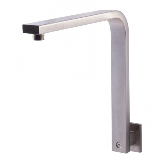 ALFI brand AB12GSW-BN Brushed Nickel 12" Square Raised Wall Mounted Shower Arm