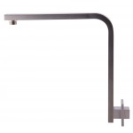 ALFI brand AB12GSW-BN Brushed Nickel 12" Square Raised Wall Mounted Shower Arm