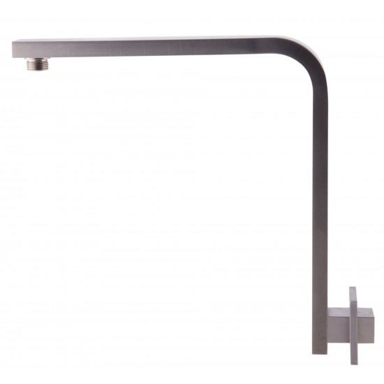 ALFI brand AB12GSW-BN Brushed Nickel 12" Square Raised Wall Mounted Shower Arm