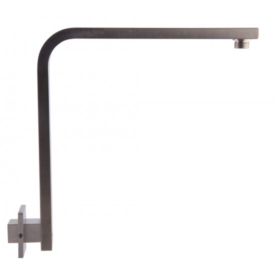 ALFI brand AB12GSW-BN Brushed Nickel 12" Square Raised Wall Mounted Shower Arm