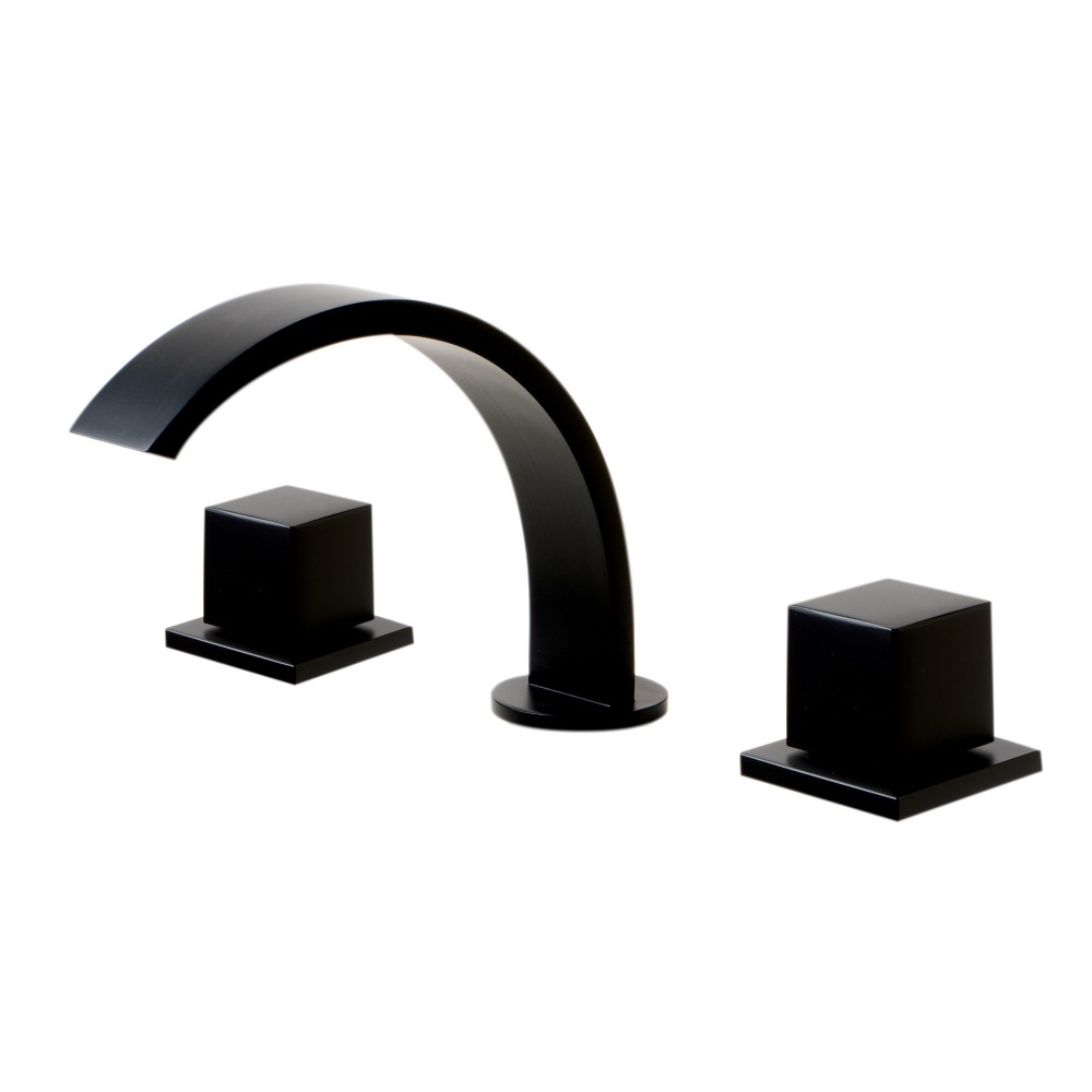 ALFI brand AB1326-BM Black Matte Widespread Modern Bathroom Faucet