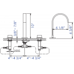 ALFI brand AB1336-BN Brushed Nickel Gooseneck Widespread Bathroom Faucet