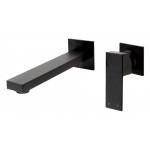 ALFI brand AB1468-BM Black Matte Single Lever Wallmount Bathroom Faucet