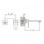 ALFI brand AB1468-BN Brushed Nickel Single Lever Wallmount Bathroom Faucet