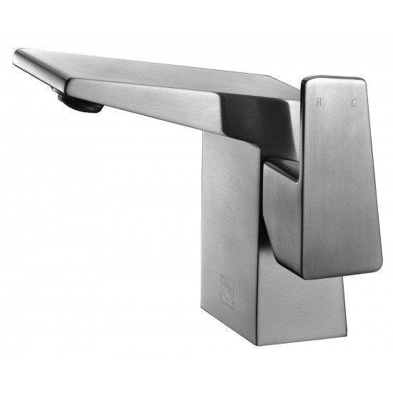 ALFI brand AB1470-BN Brushed Nickel Modern Single Hole Bathroom Faucet