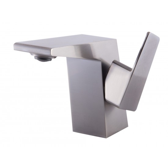 ALFI brand AB1470-BN Brushed Nickel Modern Single Hole Bathroom Faucet