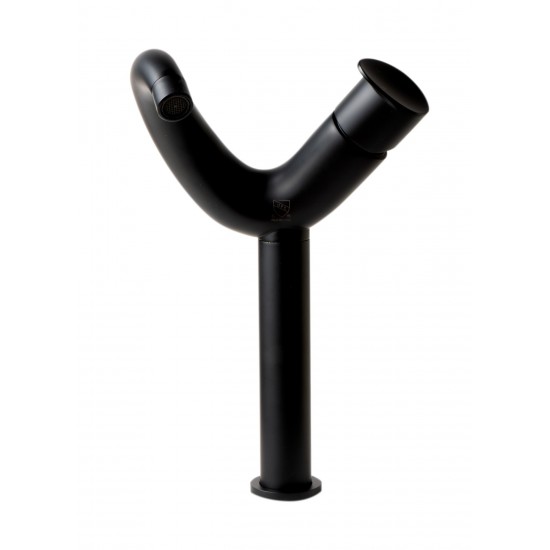 ALFI brand AB1570-BM Black Matte Tall Wave Single Lever Bathroom Faucet