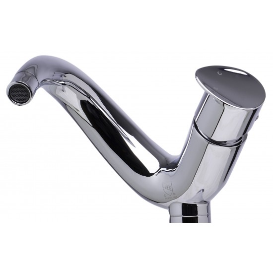 ALFI brand AB1570-PC Tall Wave Polished Chrome Single Lever Bathroom Faucet