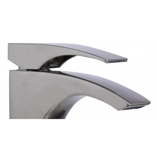 ALFI brand AB1587-BN Tall Brushed Nickel Single Lever Bathroom Faucet