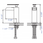 ALFI brand AB1598-PC Polished Chrome Single Hole Waterfall Bathroom Faucet