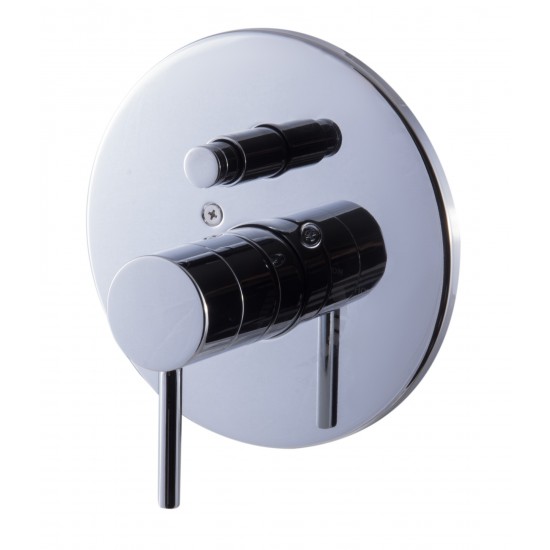 ALFI brand Polished Chrome Pressure Balanced Round Shower Mixer with Diverter
