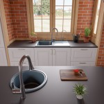ALFI brand Titanium 17" Drop-In Round Granite Composite Kitchen Prep Sink