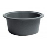 ALFI brand Titanium 17" Drop-In Round Granite Composite Kitchen Prep Sink