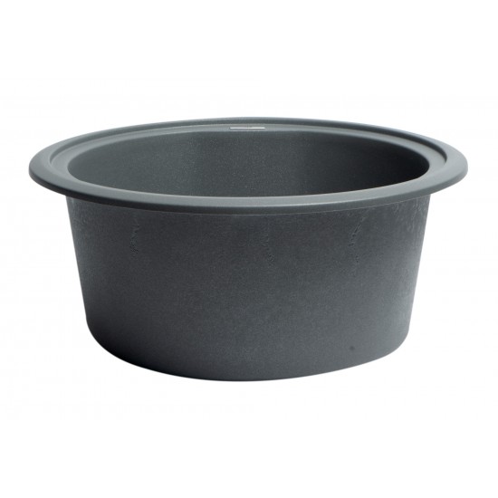 ALFI brand Titanium 17" Drop-In Round Granite Composite Kitchen Prep Sink
