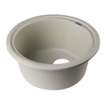 ALFI brand Biscuit 17" Undermount Round Granite Composite Kitchen Prep Sink