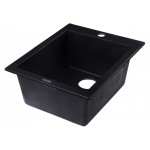 ALFI brand Black 17" Drop-In Rectangular Granite Composite Kitchen Prep Sink