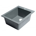 ALFI brand Titanium 17" Drop-In Rectangular Granite Composite Kitchen Prep Sink