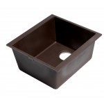 ALFI brand Chocolate 17" Undermount Rectangular Composite Kitchen Prep Sink