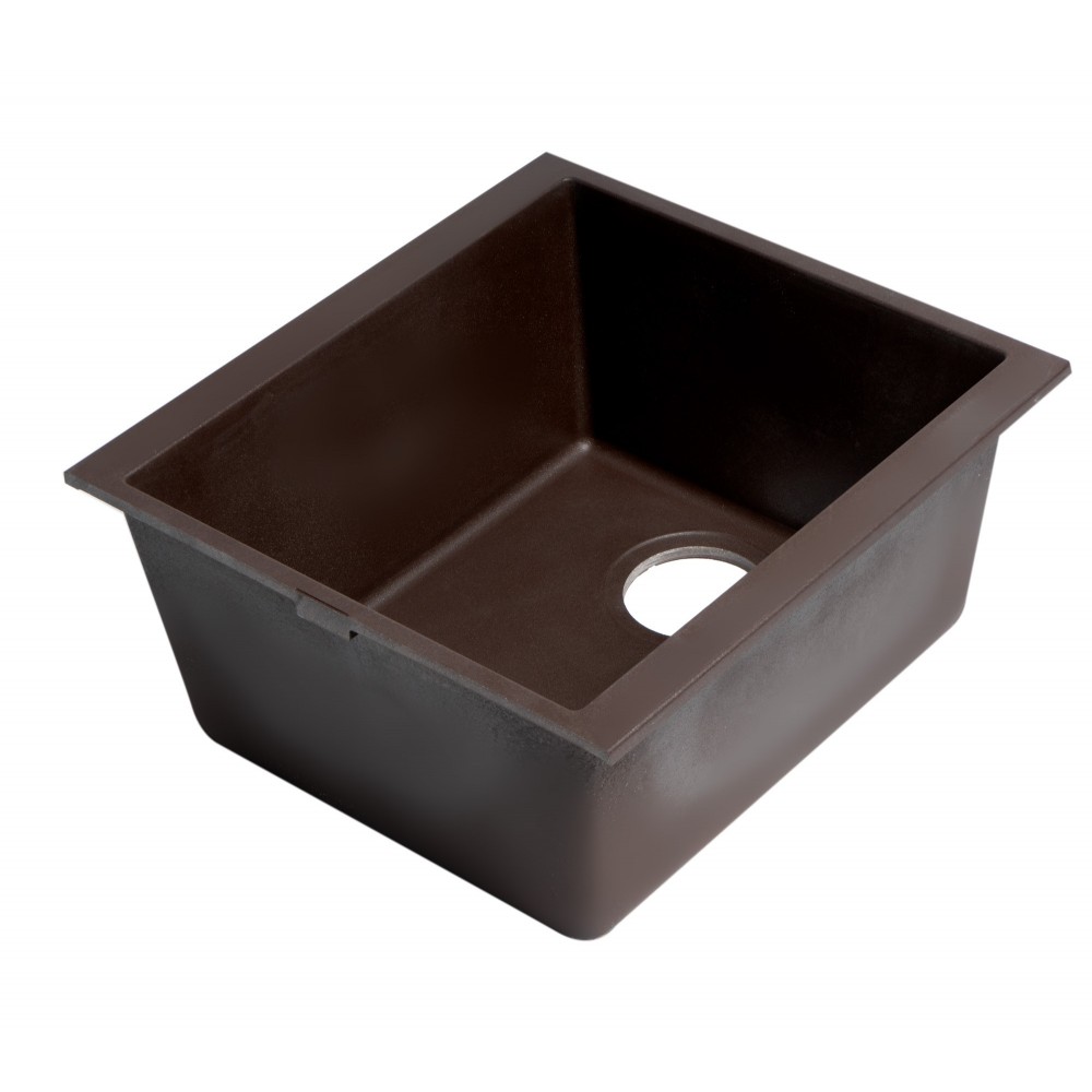 ALFI brand Chocolate 17" Undermount Rectangular Composite Kitchen Prep Sink