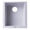 ALFI brand White 17" Undermount Rectangular Granite Composite Kitchen Prep Sink