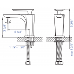 ALFI brand AB1779-PC Polished Chrome Single Hole Modern Bathroom Faucet