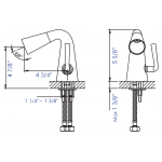 ALFI brand AB1788-PC Polished Chrome Single Hole Cone Waterfall Bathroom Faucet