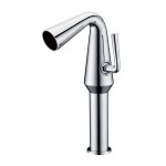 ALFI brand Polished Chrome Single Hole Tall Cone Waterfall Bathroom Faucet