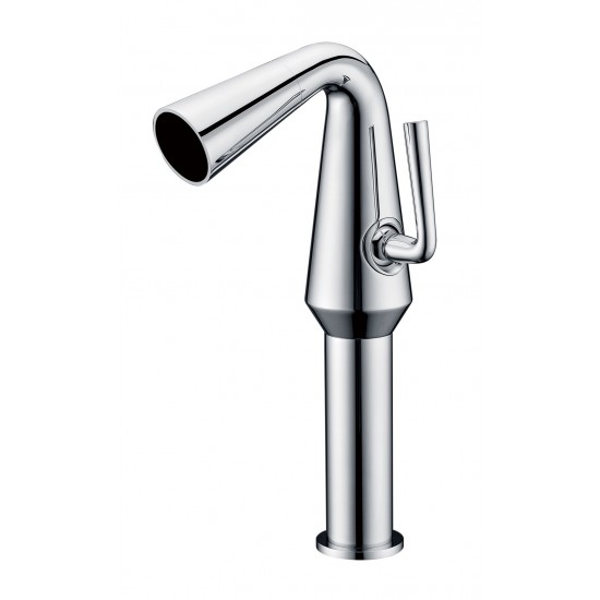 ALFI brand Polished Chrome Single Hole Tall Cone Waterfall Bathroom Faucet