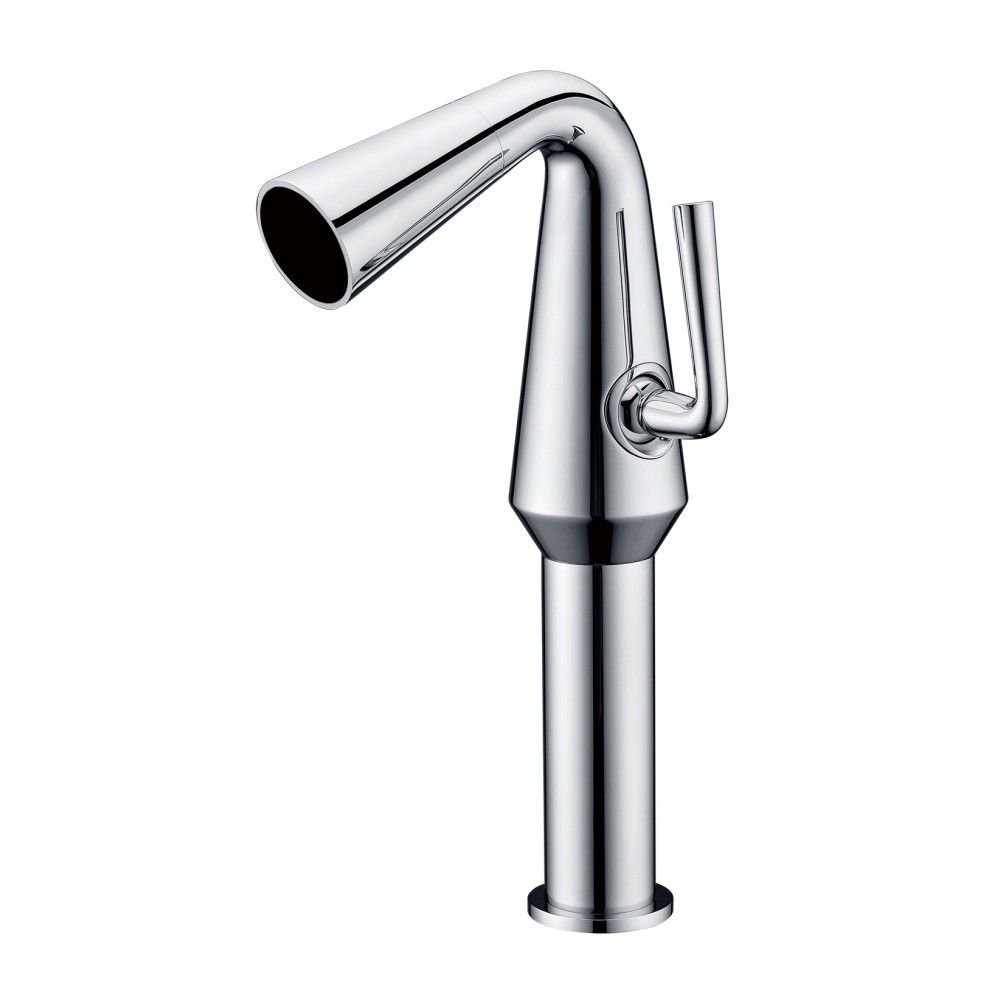 ALFI brand Polished Chrome Single Hole Tall Cone Waterfall Bathroom Faucet