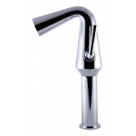 ALFI brand Polished Chrome Single Hole Tall Cone Waterfall Bathroom Faucet